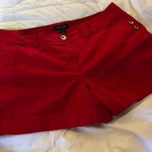 White House Black Market Red Shorts